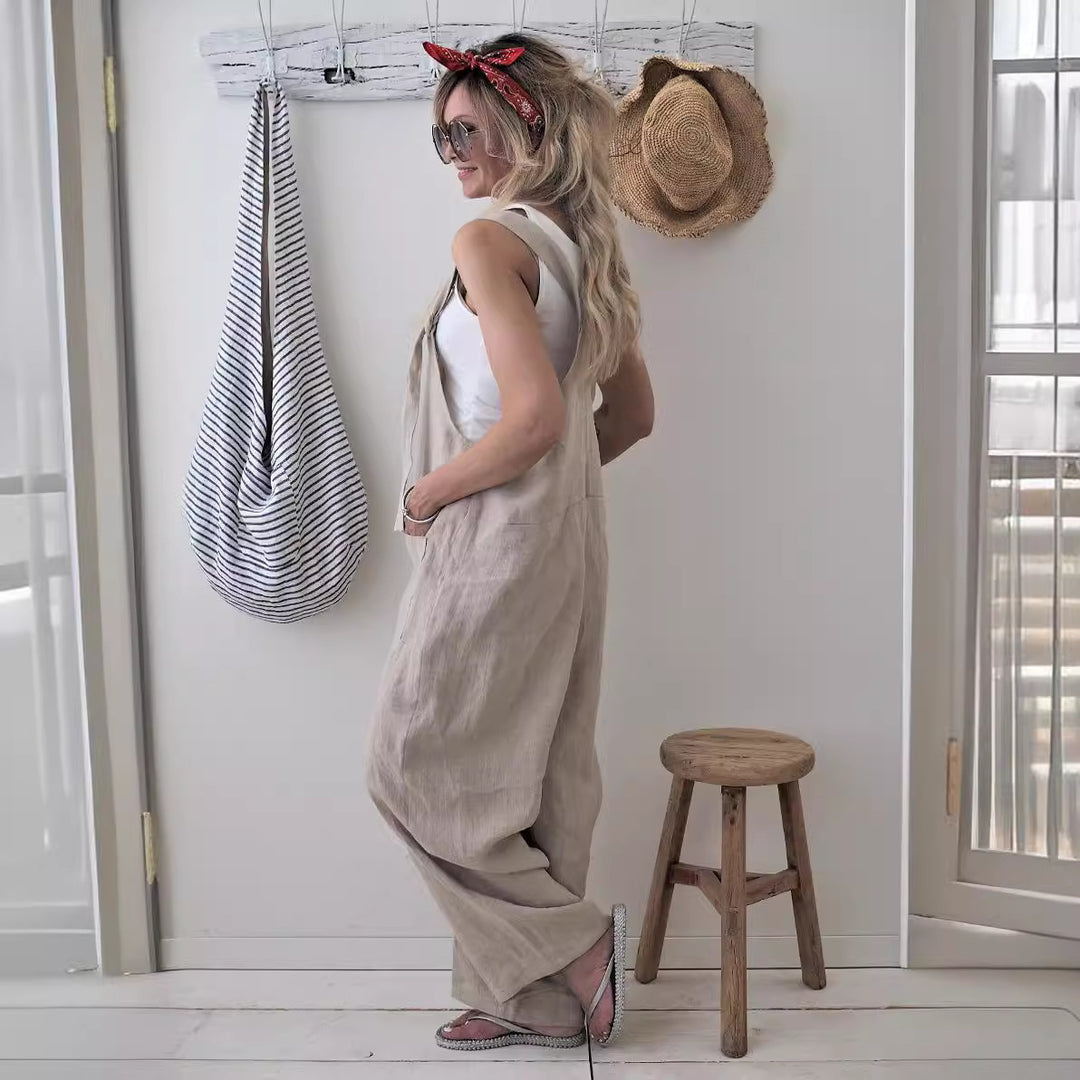 Damernas Lätta Overall med praktiska fickor och justerbara axelband Eva Jonsson-Eva Jonsson