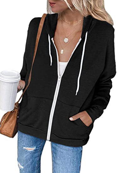 Damernas Lättsam Hoodie med Fullständig Dragkedja och Praktiska Fickor Mirla-Eva Jonsson