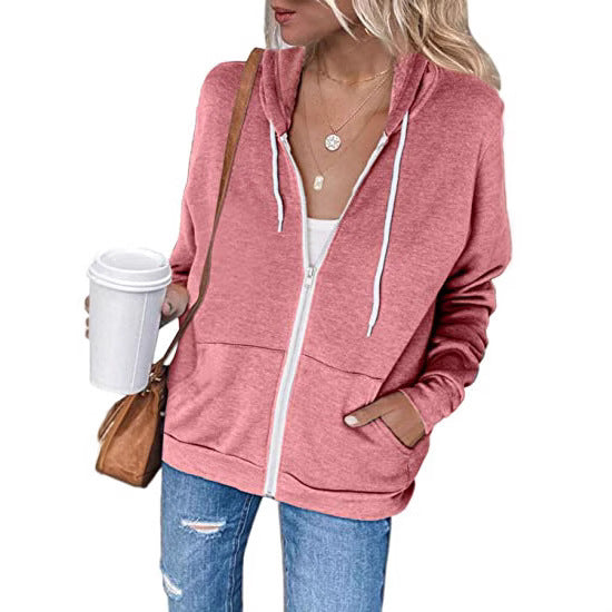 Damernas Lättsam Hoodie med Fullständig Dragkedja och Praktiska Fickor Mirla-Eva Jonsson