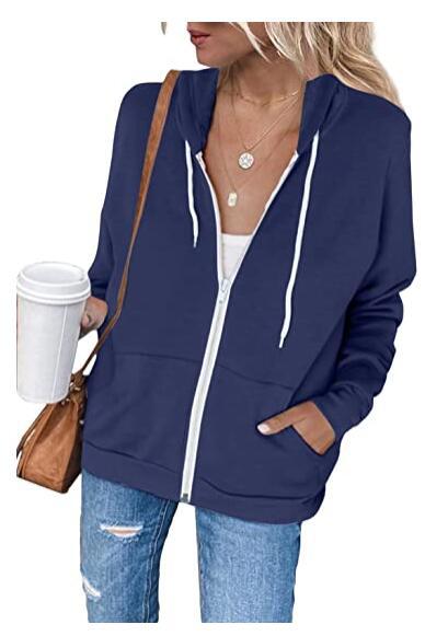 Damernas Lättsam Hoodie med Fullständig Dragkedja och Praktiska Fickor Mirla-Eva Jonsson