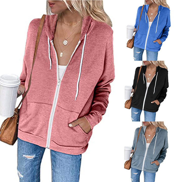 Damernas Lättsam Hoodie med Fullständig Dragkedja och Praktiska Fickor Mirla-Eva Jonsson