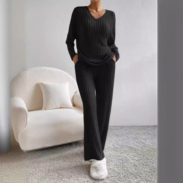 Damernas Lättstickade Loungewear-Set Eva Jonsson-Eva Jonsson
