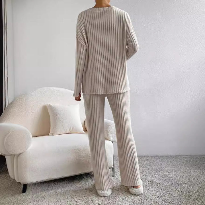 Damernas Lättstickade Loungewear-Set Eva Jonsson-Eva Jonsson