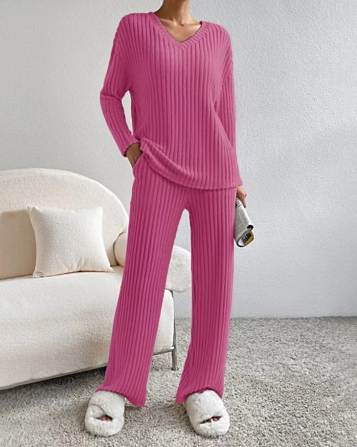 Damernas Lättstickade Loungewear-Set Eva Jonsson-Eva Jonsson