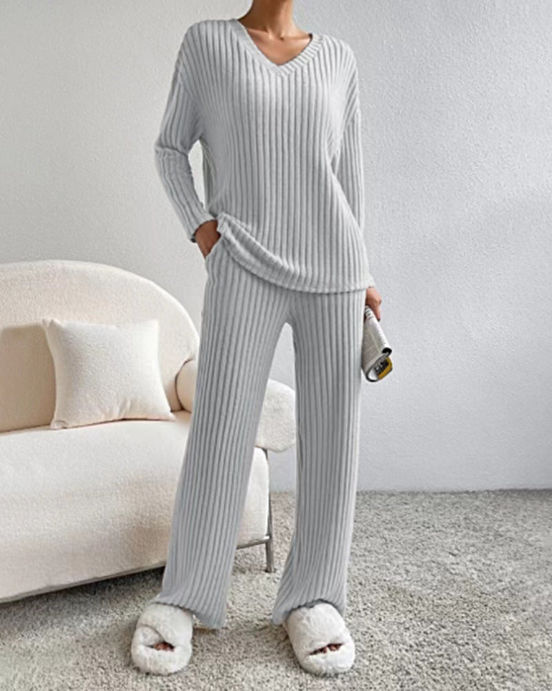 Damernas Lättstickade Loungewear-Set Eva Jonsson-Eva Jonsson