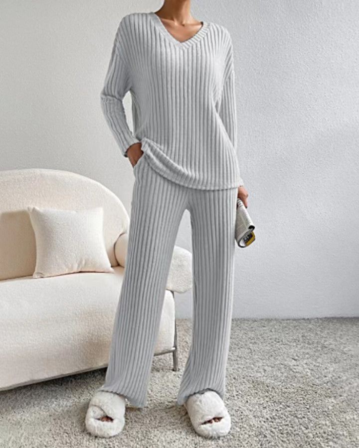 Damernas Lättstickade Loungewear-Set Eva Jonsson-Eva Jonsson