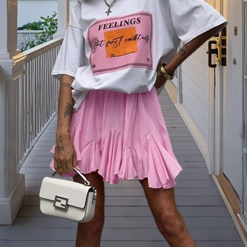 Damernas Lekfull kjol med elastisk midja och flödande tyg Eva Jonsson-Eva Jonsson