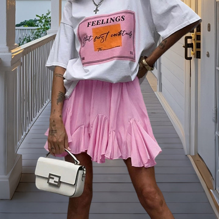 Damernas Lekfull kjol med elastisk midja och flödande tyg Eva Jonsson-Eva Jonsson