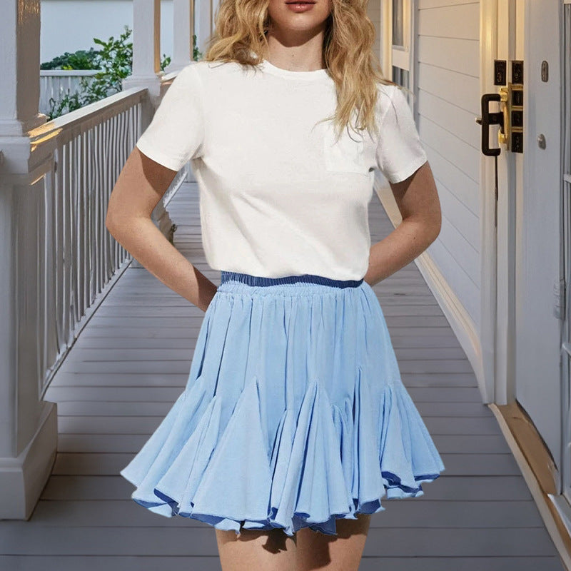 Damernas Lekfull kjol med elastisk midja och flödande tyg Eva Jonsson-Eva Jonsson