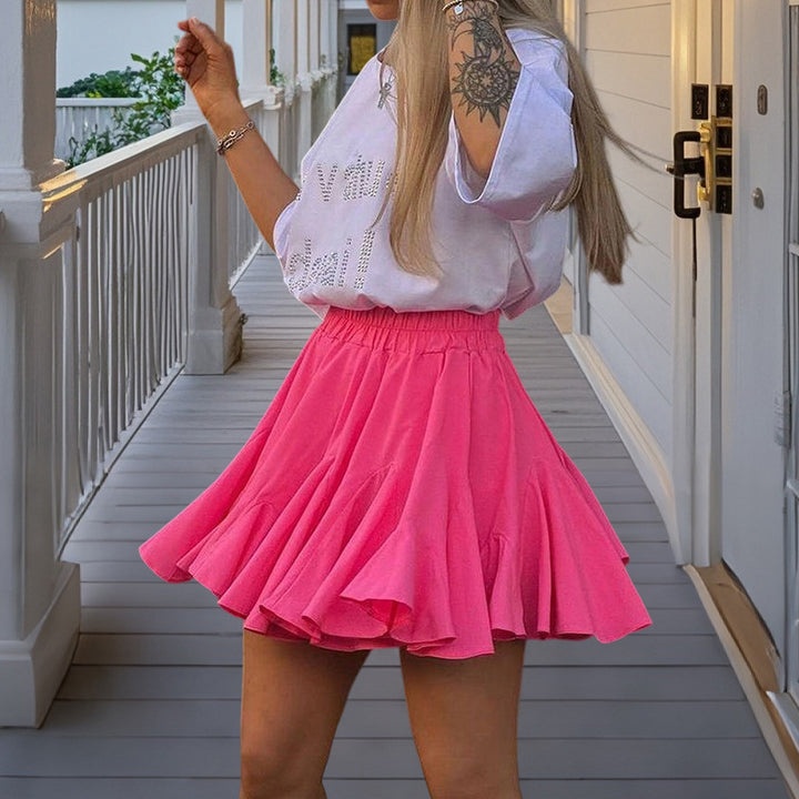 Damernas Lekfull kjol med elastisk midja och flödande tyg Mirla-Eva Jonsson
