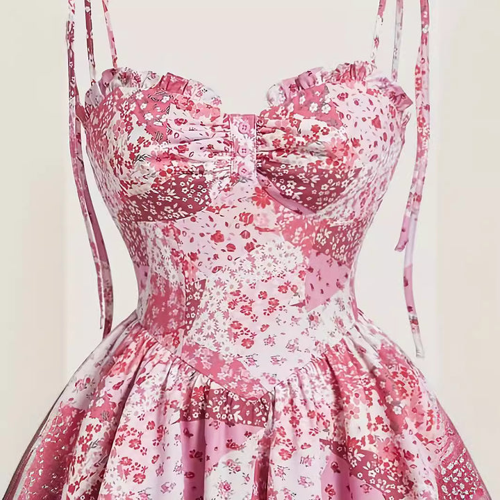 Damernas Lekfull sommarklänning med volangdetaljer Eva Jonsson-Eva Jonsson