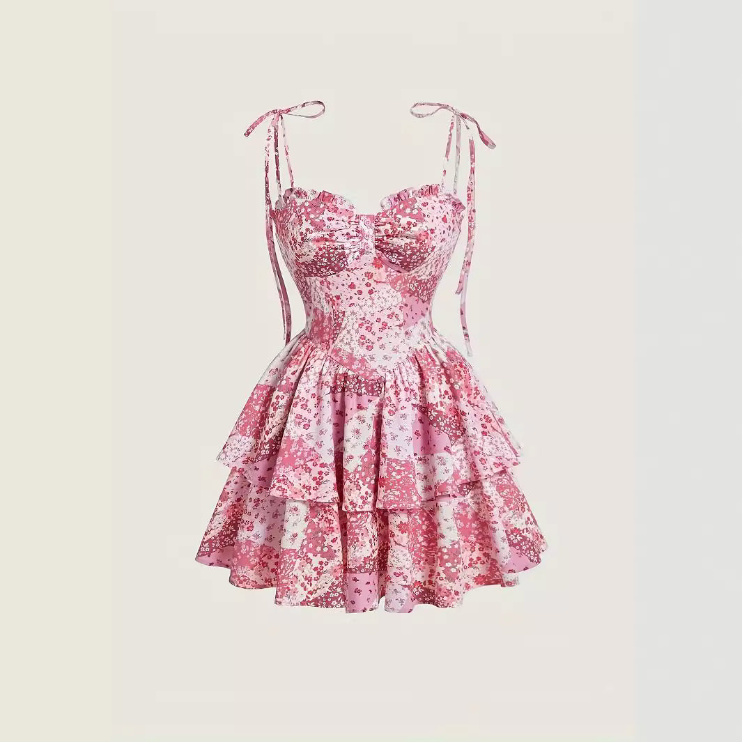 Damernas Lekfull sommarklänning med volangdetaljer Eva Jonsson-Eva Jonsson