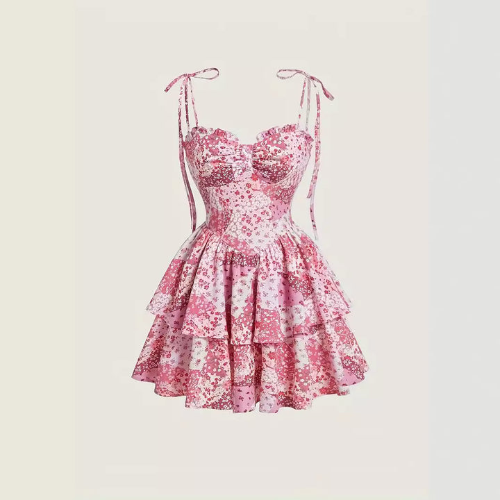 Damernas Lekfull sommarklänning med volangdetaljer Eva Jonsson-Eva Jonsson