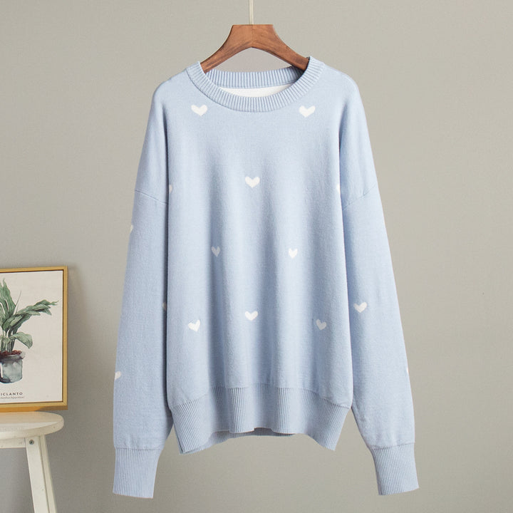 Damernas Lekfull tröja med hjärtan Eva Jonsson-Eva Jonsson