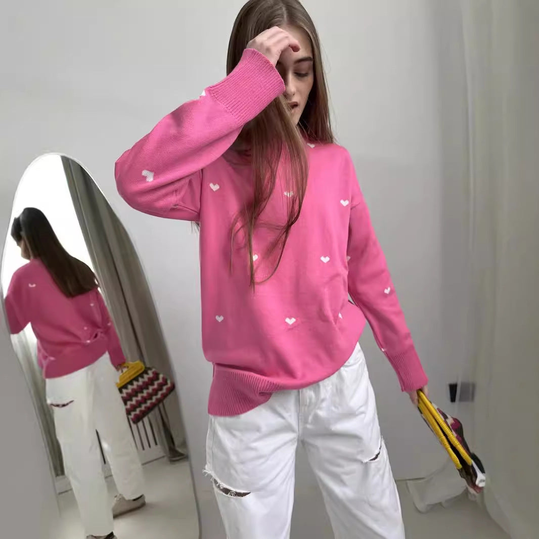 Damernas Lekfull tröja med hjärtan Eva Jonsson-Eva Jonsson