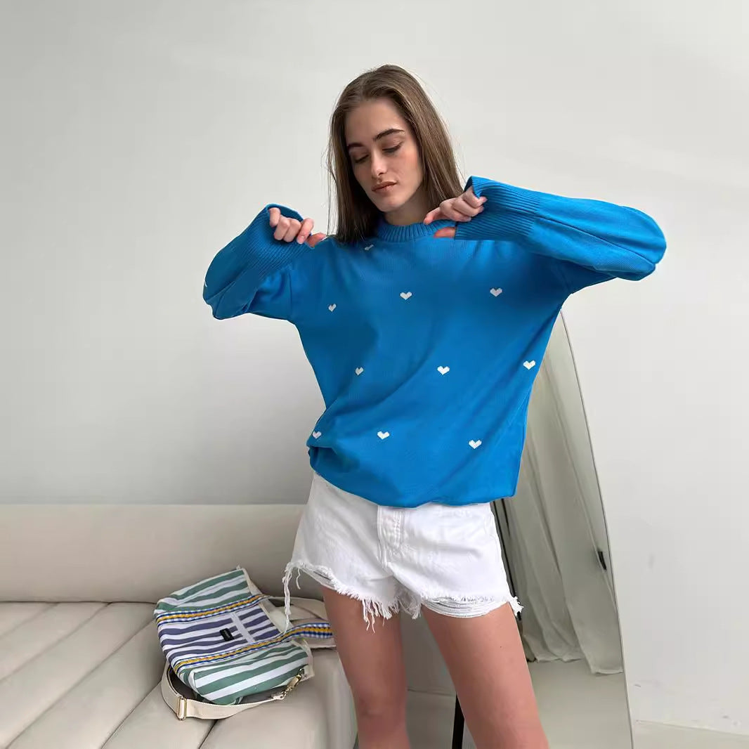 Damernas Lekfull tröja med hjärtan Eva Jonsson-Eva Jonsson