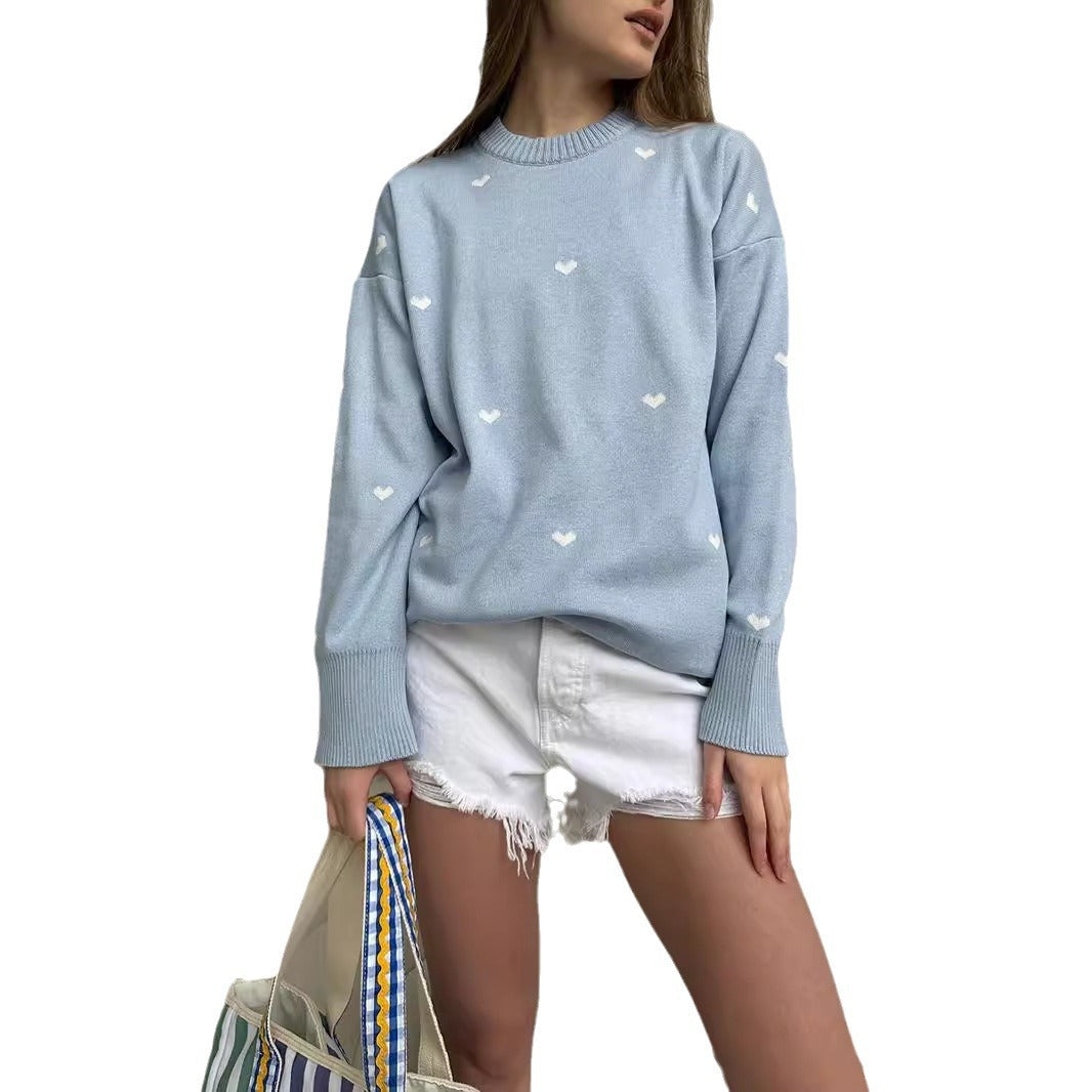 Damernas Lekfull tröja med hjärtan Eva Jonsson-Eva Jonsson