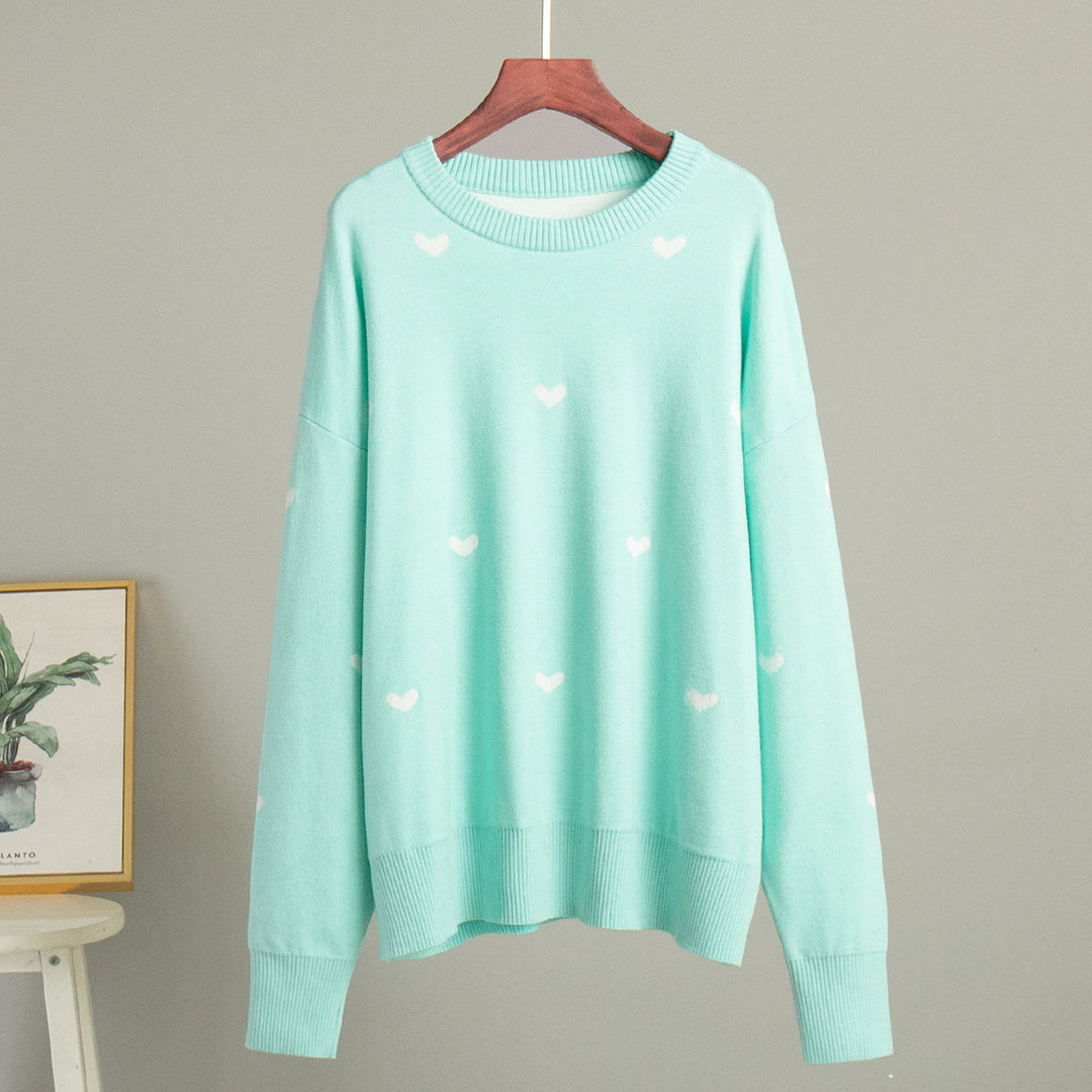 Damernas Lekfull tröja med hjärtan Eva Jonsson-Eva Jonsson