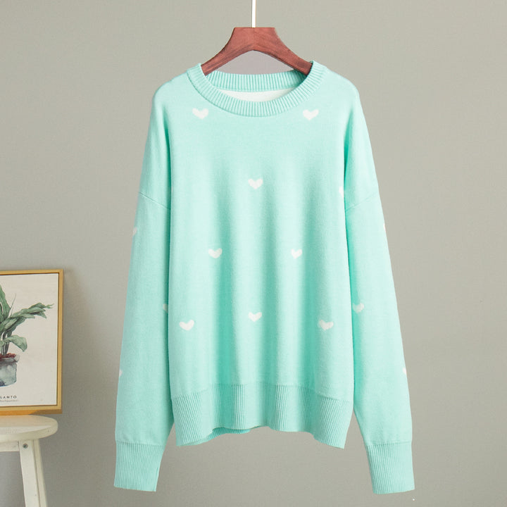 Damernas Lekfull tröja med hjärtan Eva Jonsson-Eva Jonsson