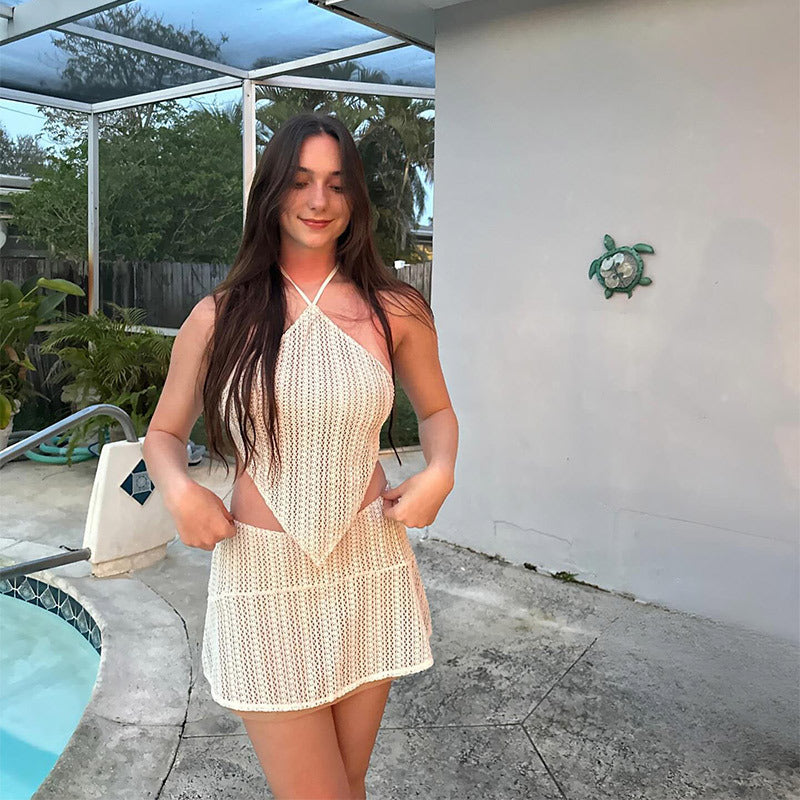 Damernas Lekfulla Stickad Klänning med Cut-Outs Eva Jonsson-Eva Jonsson