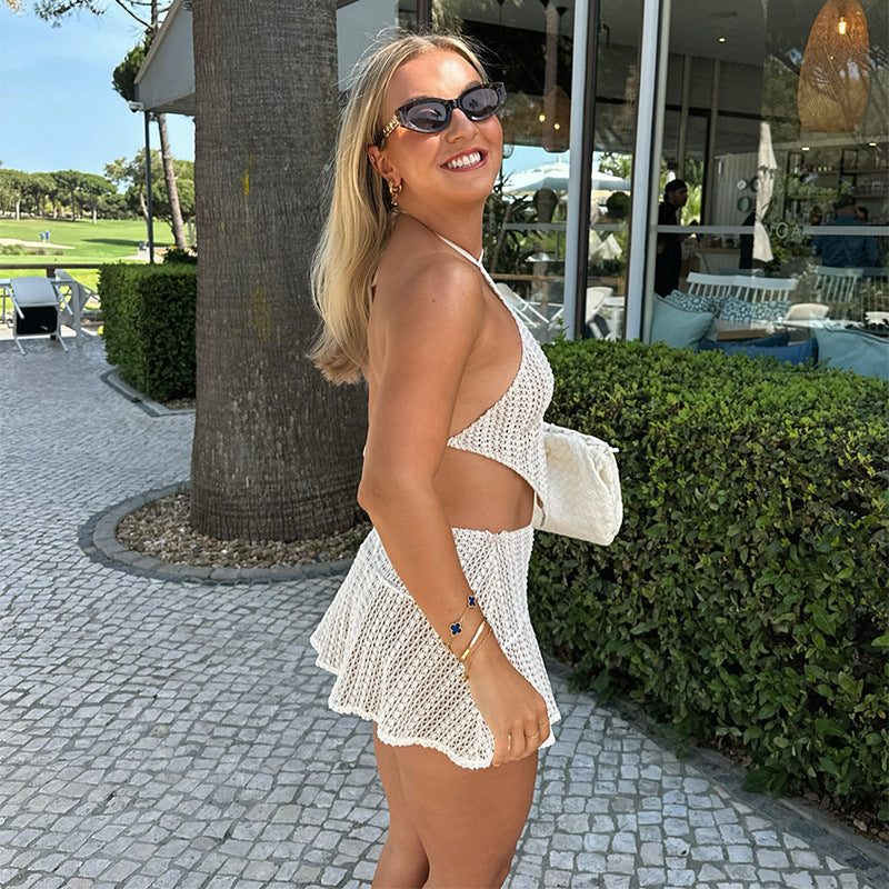 Damernas Lekfulla Stickad Klänning med Cut-Outs Eva Jonsson-Eva Jonsson