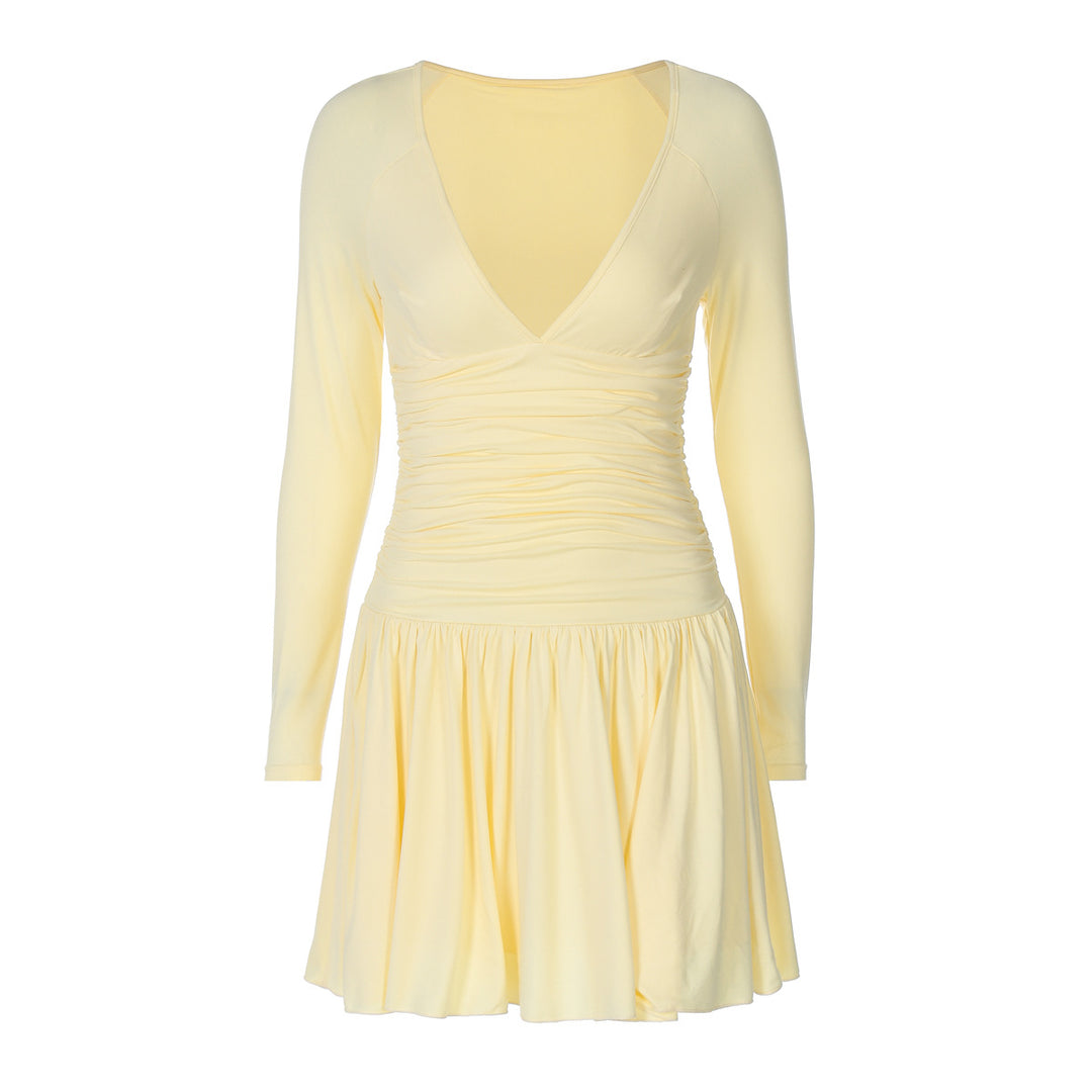 Damernas Leksamt V-wrapklänning med elegant V-hals och volangdetaljer Eva Jonsson-Eva Jonsson