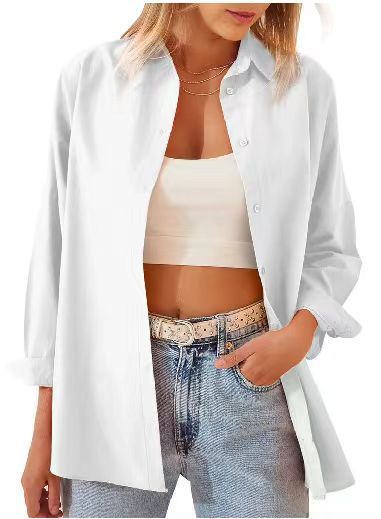 Damernas Lös Skjorta med Knäppt Framsida och Elegant Snitt Eva Jonsson-Eva Jonsson