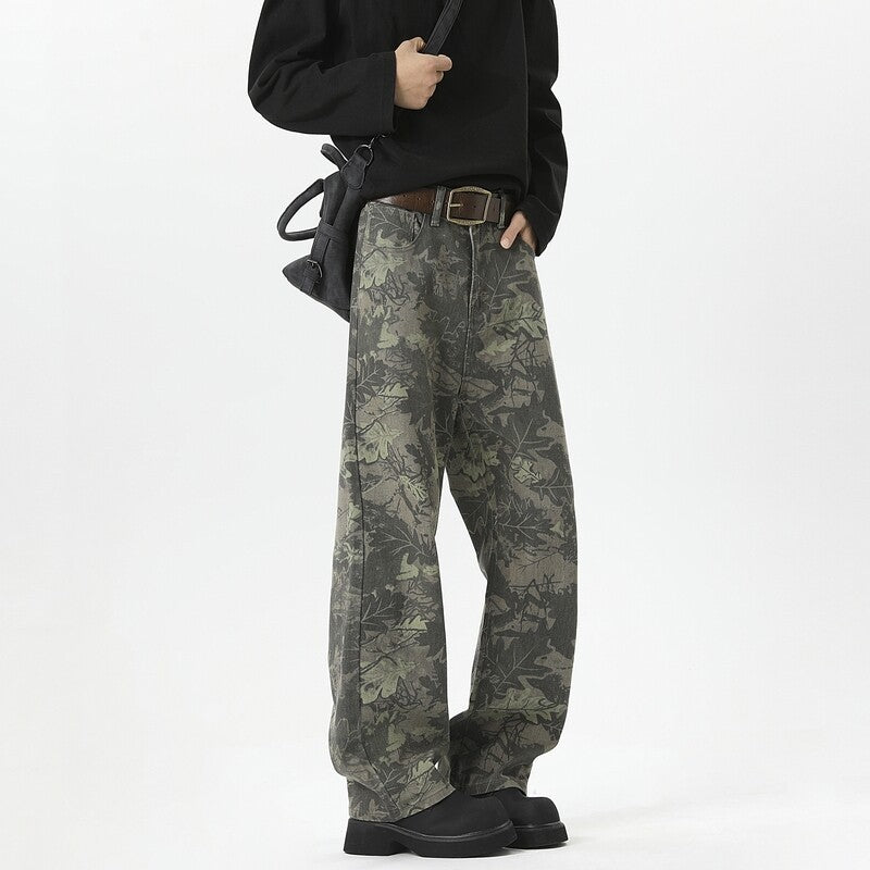 Damernas Lös passform Cargo-byxa med smakfullt camouflage-mönster Eva Jonsson-Eva Jonsson