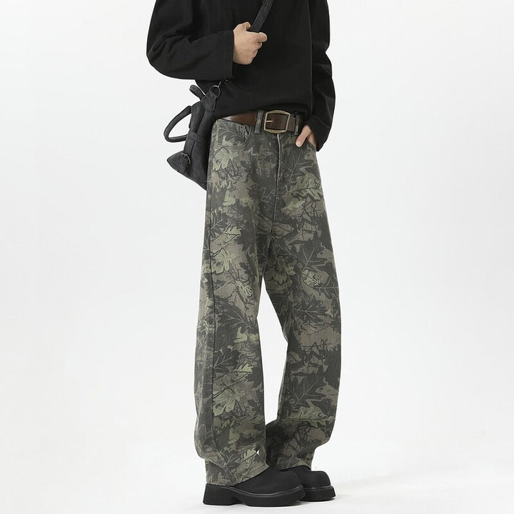 Damernas Lös passform Cargo-byxa med smakfullt camouflage-mönster Eva Jonsson-Eva Jonsson