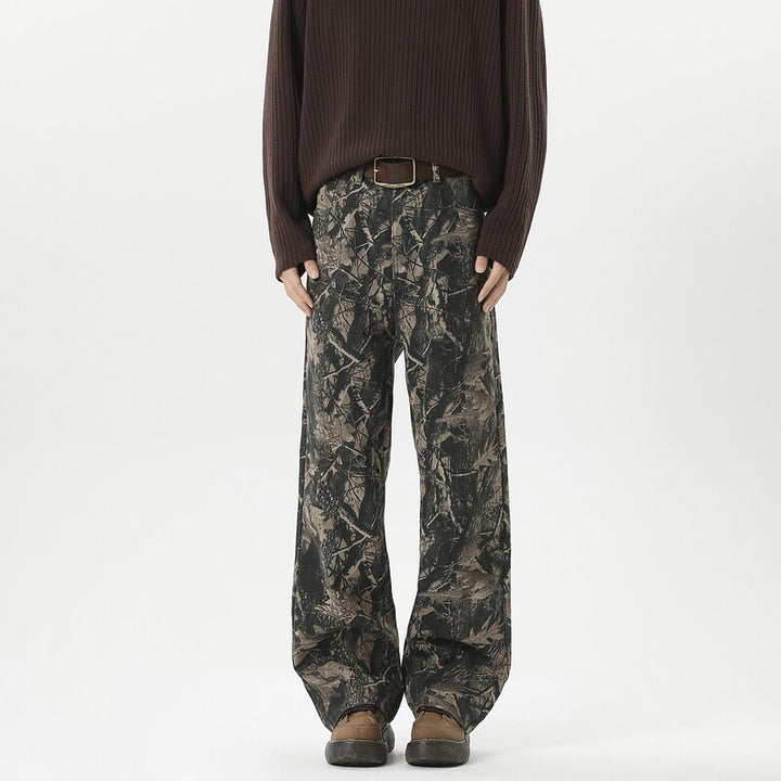 Damernas Lös passform Cargo-byxa med smakfullt camouflage-mönster Eva Jonsson-Eva Jonsson