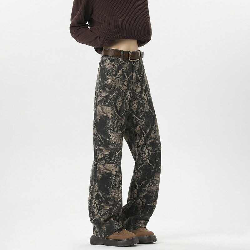 Damernas Lös passform Cargo-byxa med smakfullt camouflage-mönster Eva Jonsson-Eva Jonsson