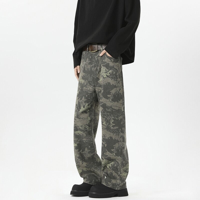 Damernas Lös passform Cargo-byxa med smakfullt camouflage-mönster Eva Jonsson-Eva Jonsson