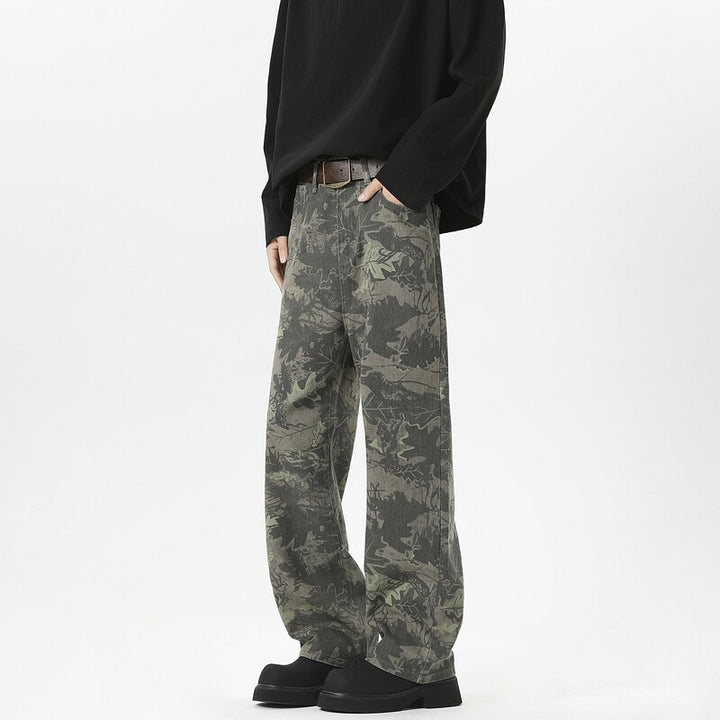 Damernas Lös passform Cargo-byxa med smakfullt camouflage-mönster Eva Jonsson-Eva Jonsson