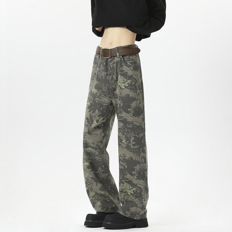 Damernas Lös passform Cargo-byxa med smakfullt camouflage-mönster Eva Jonsson-Eva Jonsson