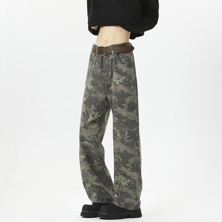 Damernas Lös passform Cargo-byxa med smakfullt camouflage-mönster Eva Jonsson-Eva Jonsson