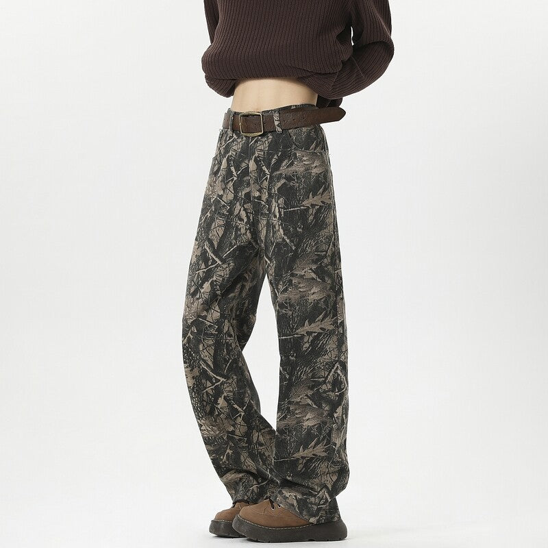 Damernas Lös passform Cargo-byxa med smakfullt camouflage-mönster Eva Jonsson-Eva Jonsson