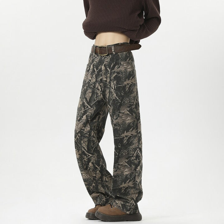 Damernas Lös passform Cargo-byxa med smakfullt camouflage-mönster Eva Jonsson-Eva Jonsson