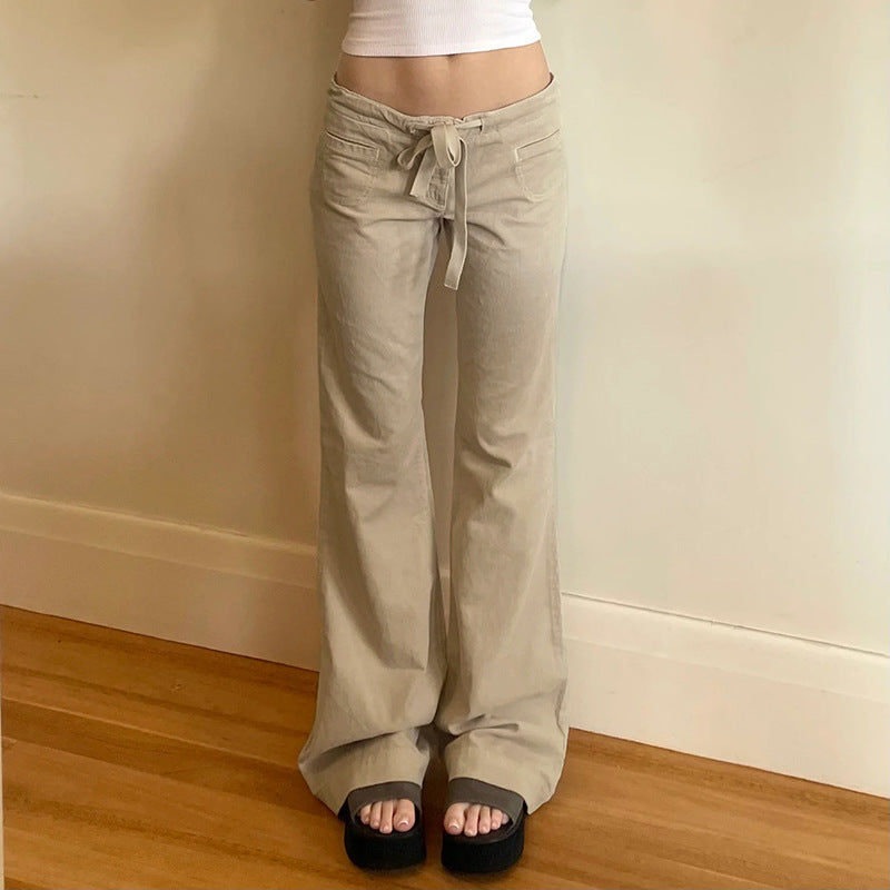 Damernas Löst sittande casual-byxor med elastisk midja och dragsko Eva Jonsson-Eva Jonsson