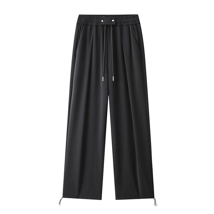 Damernas Löst skurna fritidsbyxor med elastisk midja och justerbar dragsko Eva Jonsson-Eva Jonsson