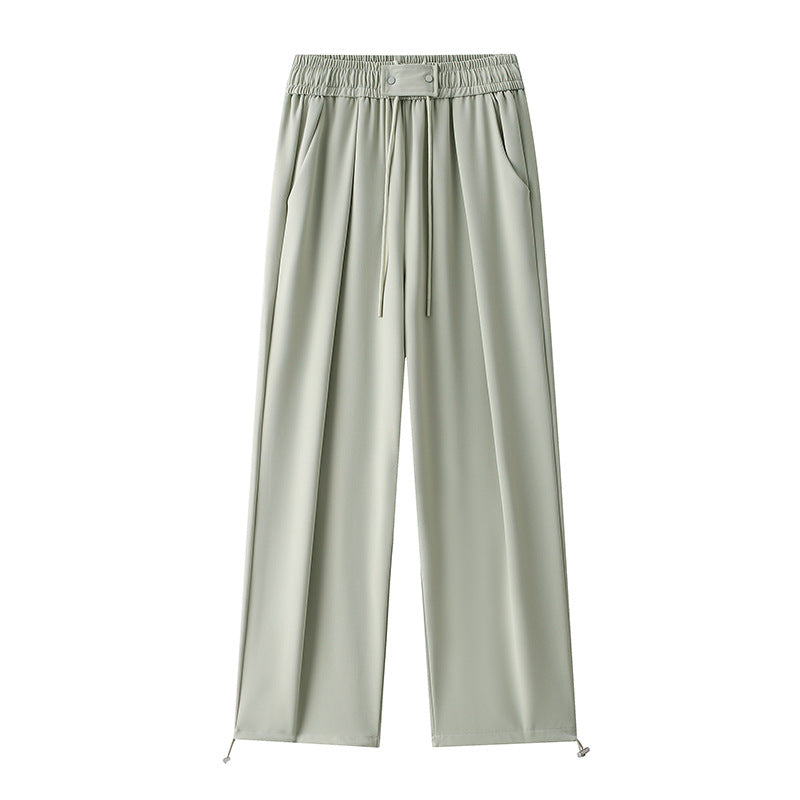 Damernas Löst skurna fritidsbyxor med elastisk midja och justerbar dragsko Eva Jonsson-Eva Jonsson