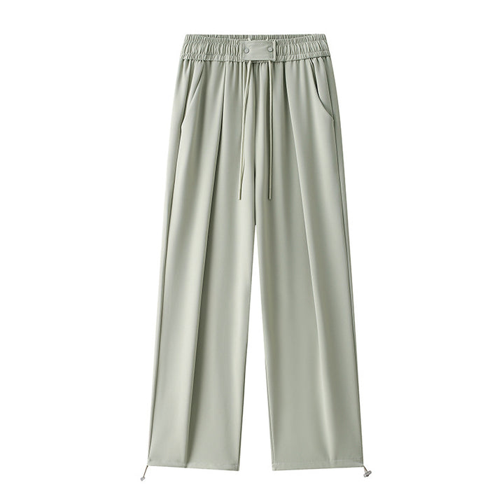 Damernas Löst skurna fritidsbyxor med elastisk midja och justerbar dragsko Eva Jonsson-Eva Jonsson