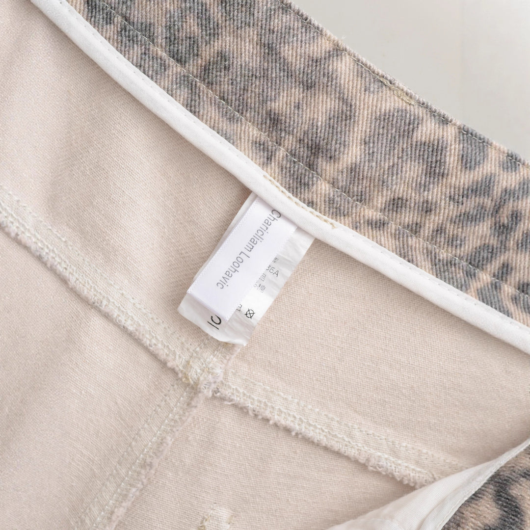 Damernas Löst skurna jeans med leopardmönster Mirla-Eva Jonsson