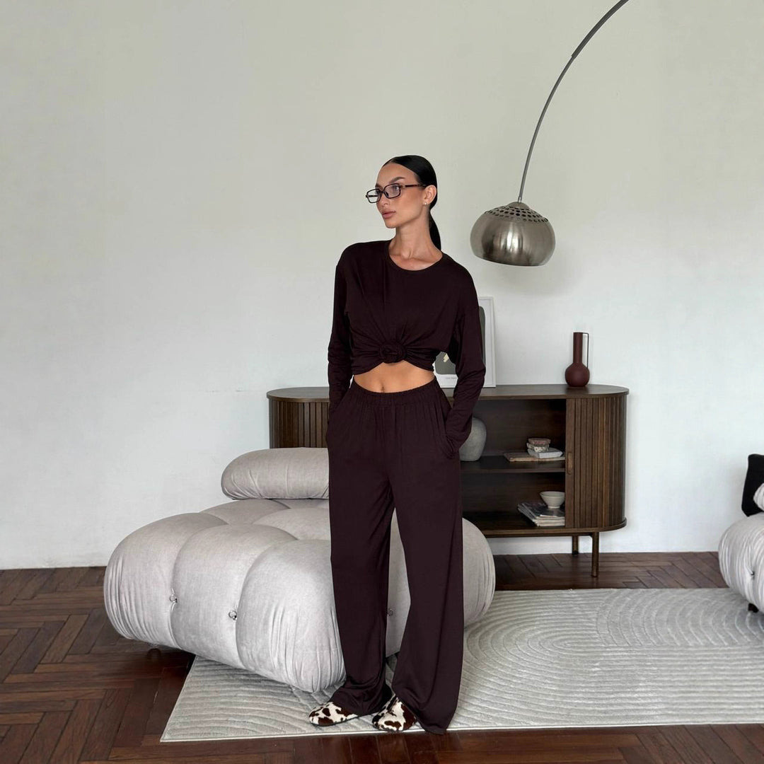 Damernas Lounge-set med knutformad topp av Eva Jonsson-Eva Jonsson