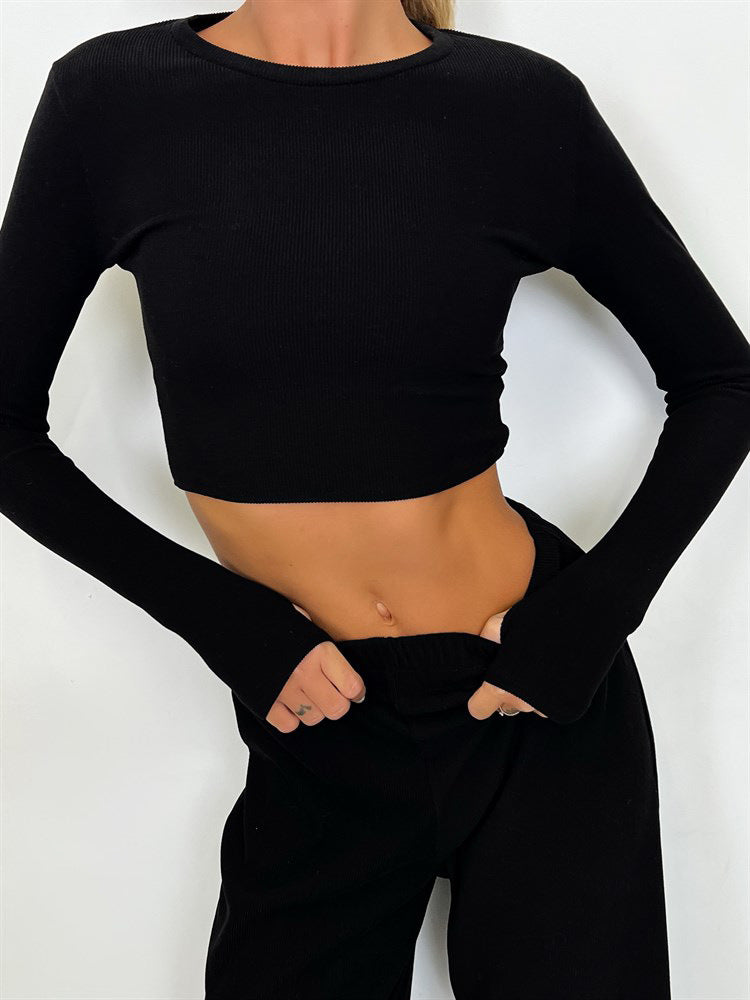 Damernas Lounge-set med kortärmad topp och vida byxor Eva Jonsson-Eva Jonsson