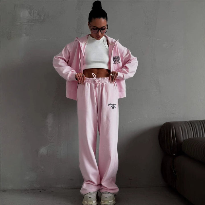 Damernas Loungewear Set med Huvtröja och Vida Byxor Mirla-Eva Jonsson