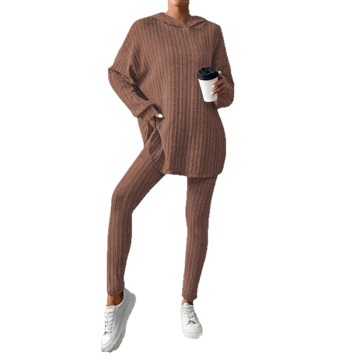 Damernas Loungewear Set med V-utfskärning och lös passform Eva Jonsson-Eva Jonsson