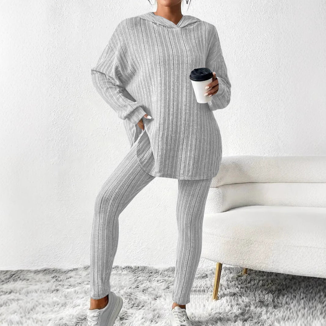 Damernas Loungewear Set med V-utfskärning och lös passform Mirla-Eva Jonsson