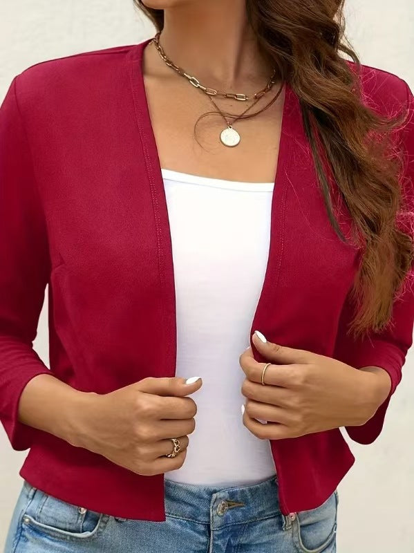 Damernas Luftig Cardigan med öppen frontdesign och ¾-ärmar Eva Jonsson-Eva Jonsson