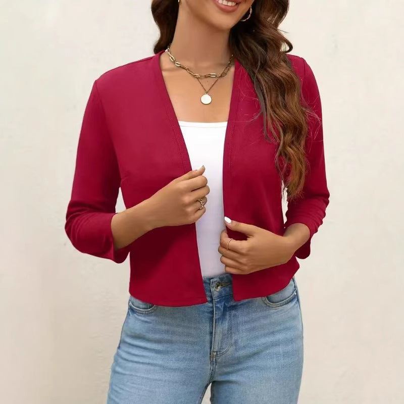 Damernas Luftig Cardigan med öppen frontdesign och ¾-ärmar Eva Jonsson-Eva Jonsson
