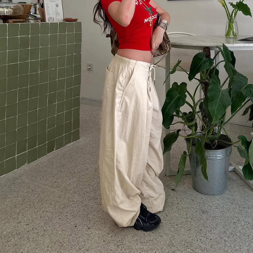 Damernas Luftiga Högmidjade Byxor Eva Jonsson-Eva Jonsson